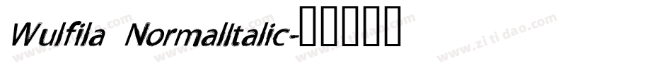 Wulfila NormalItalic字体转换